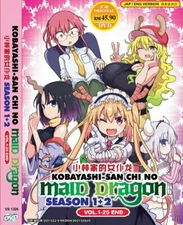 Kobayashi-san Chi No Maid Dragon - Season 1+ 2 (1-25 End) DVD with Eng dubbed