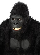 Goin' Ape Mask Ani-Motion Latex Gorilla Black Monkey Halloween Adult