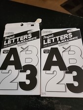 Artskills Project Letters And Numbers. 2.5 Inches. Black And White. 2 Boxes ....