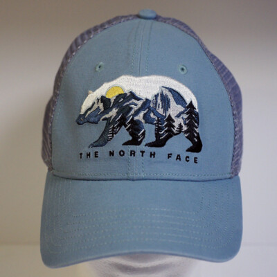 North Face Hat Cap Snap Back Trucker Mens Mesh Bear Mountain Top NWOT
