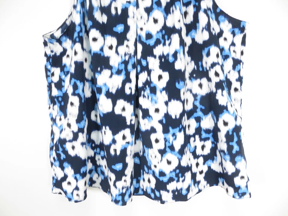 Camiseta sin mangas ELLEN TRACY para mujer ligera de poliéster halter multicolor floral XL Foto 4 de 4