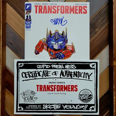 TRANSFORMERS #1 Brand New (Image 2023) **Signed Skottie Young w COA** 4th Print