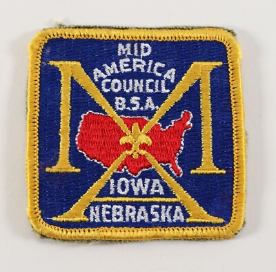 Vintage Mid America Council Iowa Nebraska Boy Scout America BSA Camp Patch