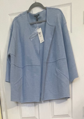 NWT $358 Eileen Fisher Water Boiled Wool Round Neck Jacket 1X