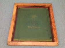 Vintage Silk Screen Printing "Kitty Princess" Wood Frame