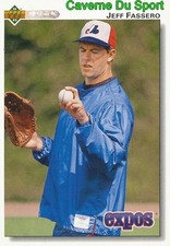685 JEFF FASSERO MONTREAL EXPOS BASEBALL CARD UPPER DECK 1992