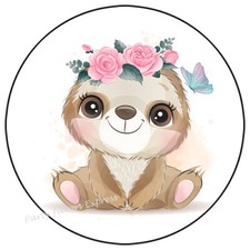 CUTE SLOTH ENVELOPE SEALS LABELS STICKERS PARTY FAVORS