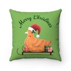 Christmas Cookie Boo the Hen Spun Polyester Square Pillow Case
