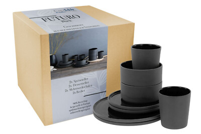 CreaTable - Futuro - Kombiservice 8-tlg (Schwarz)