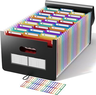 Dokumentenmappe A4 26 Fächer Fächermappe Sortiermappe Regenbogen Aktenordner