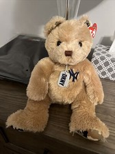 TY Beanie Buddy HERO The Yankees Plush Bear With DKNY Tags