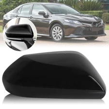 Passenger Right Side Mirror Cover Cap Black Glossy For 2018-2023 Toyota Camry