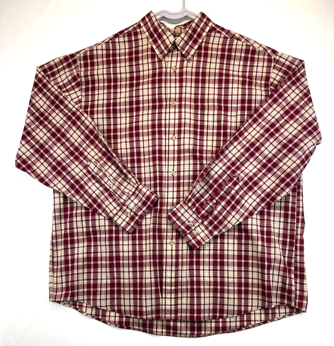 david taylor long sleeve dress shirts David Taylor Dress Shirt Men's Size 16.5 34/35 Pocket Long Sleeve Tan