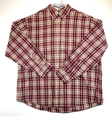 タータン David Taylor Dress Shirt - Mens XL - Red Plaid - Long Sleeve