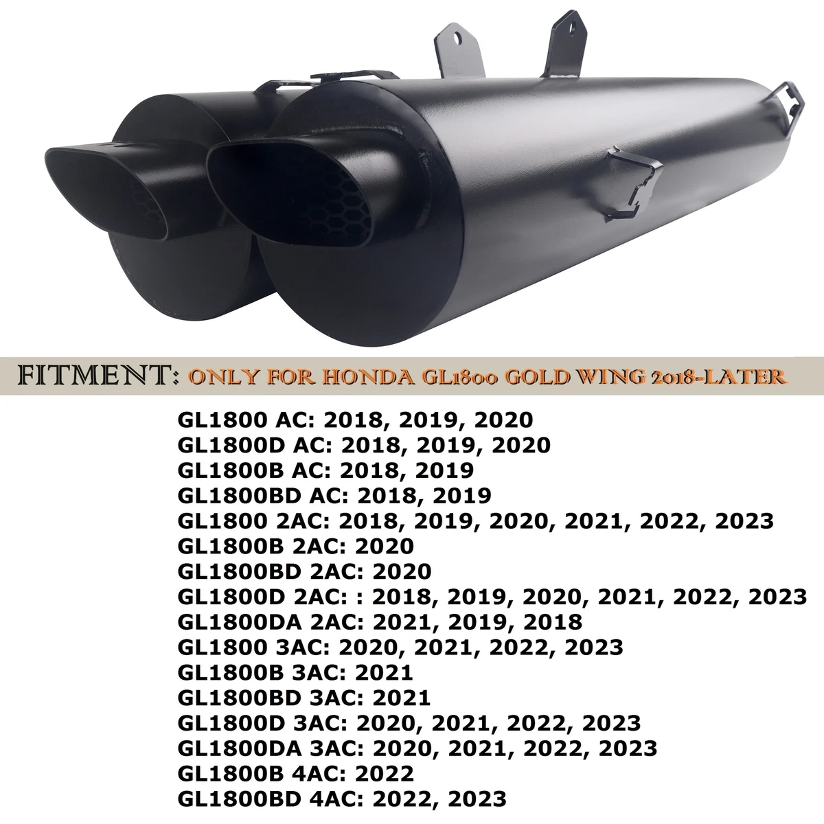 Aftermarket sale goldwing exhaust