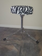 Drum Seat Cover Zebra Print Small Round Stool Cover