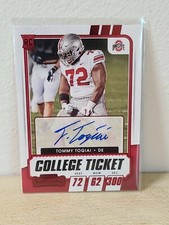 2021 Contenders Draft Picks Tommy Togiai Rookie Auto Red Foil College Ticket OSU