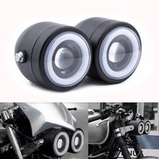 2X Black Motorcycle Twin