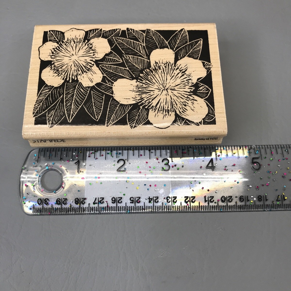 スタンピードページ Rubber Stampede Rubber Stamp A2259F Floral Woodcut | eBay