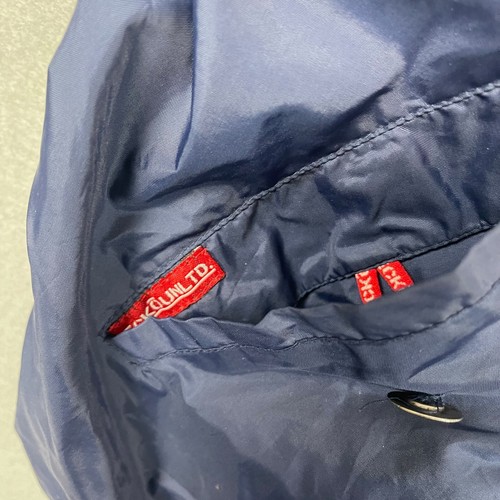 Giacca a vento vintage ECKO Unltd uomo 2XL blu a righe Y2K Baggy Rhino Vent - Foto 15 di 21