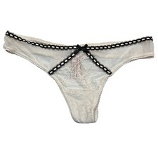NWT VICTORIA'S SECRET Dream Angels Thong Sz XS-M-L-XL Ivory Cream Lace Black