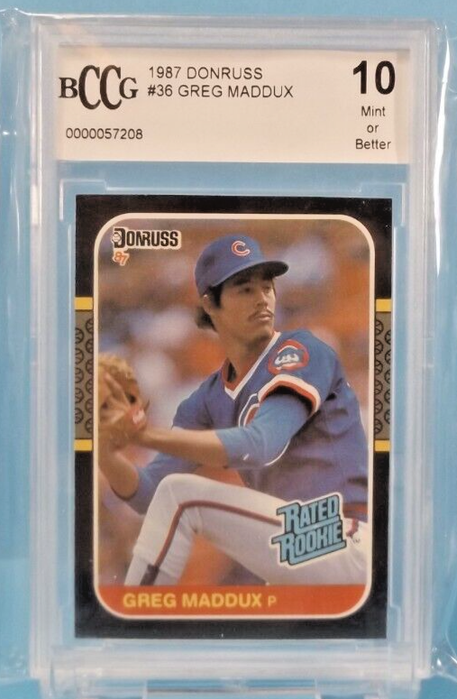 Greg MADDUX Rookie - 1987 Donruss #36 - BCCG 10 - Chicago Cubs | eBay