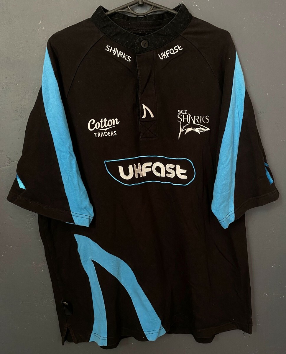 EUROPEAN CUP MENS RUGBY UNION SALE SHARKS 2009/2010 SHIRT JERSEY MAILLOT  SIZE XL