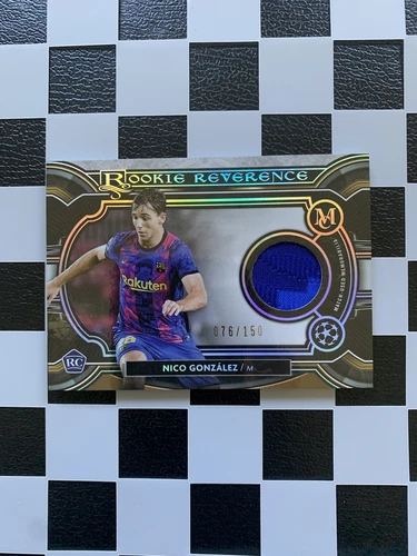 2021-22 Topps Museum UCL Rookie Reverence Relics RC Nico Gonzalez /150