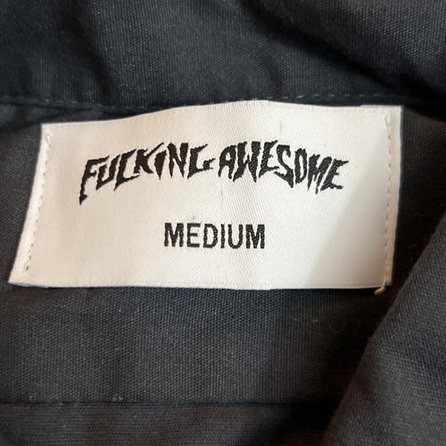 F*cking Awesome FA World Ent. Black Button Up Long Sleeve Shirt Men’s M RARE EUC - Picture 3 of 16