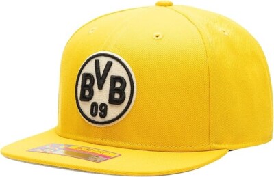 Fan Ink Dortmund Flat Brim Snapback - Yellow & Black - Licensed