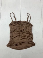 Shein Womens Brown Ruched Side Tank Size Petite Medium