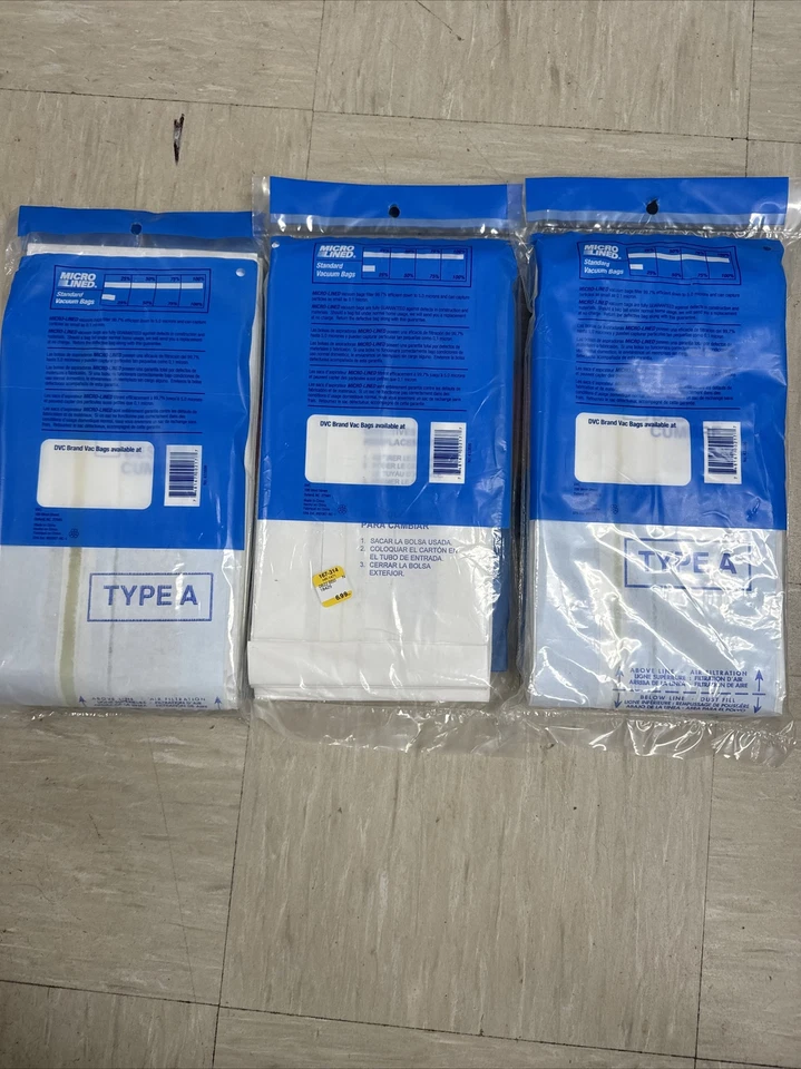 (Set of 3)DVC Microlined Bags for Hoover Type A Micro Lined Paper Bags, 3 Pack - Image 3 of 4