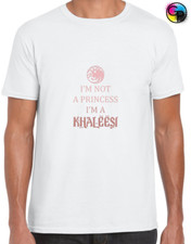 I'M NOT A PRINCESS ROSE GOLD UNISEX T SHIRT TEE GAME OF KHALEESI DRAGONS THRONE