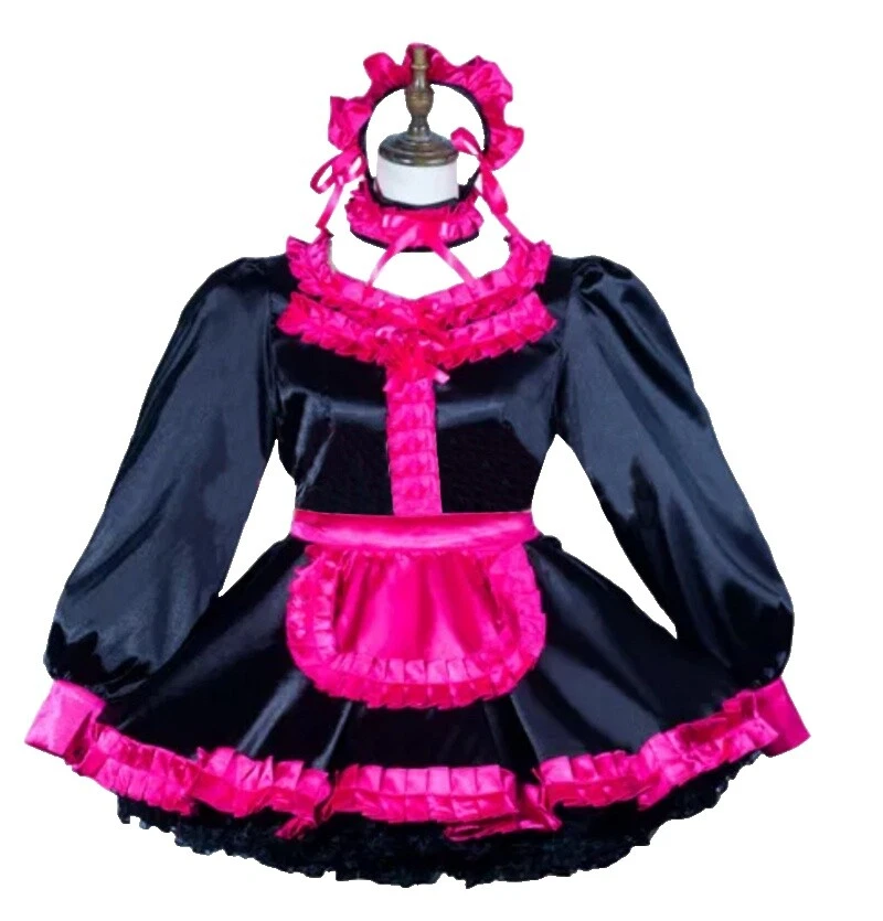 Disfraces unisex negro satinado