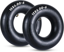 2 Pack 15X6.00-6 Inner Tube with TR-87 Bent Valve Stem  Durable Replacement Tir