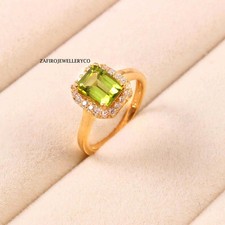 Peridot Ring, August Birthstone, Natural peridot, Statement Ring, Wedding Ring