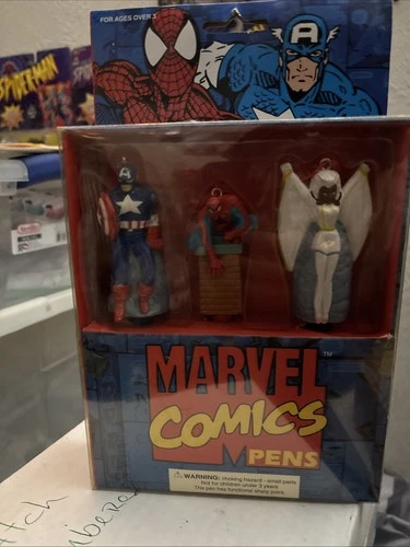 Vintage Marvel Comics Xmen Pen Party 1995 Spiderman Captain America Storm