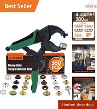 Heavy Duty Snap Fastener Tool Kit 100 Sets for Canvas Tarp Boat Cover Repair