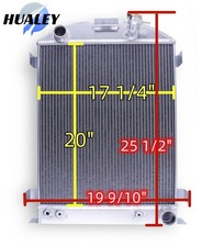 3 Row Aluminum Radiator Fits 1932 Ford Hi-boy Hot Rod Chevy Engine V8 Atmt