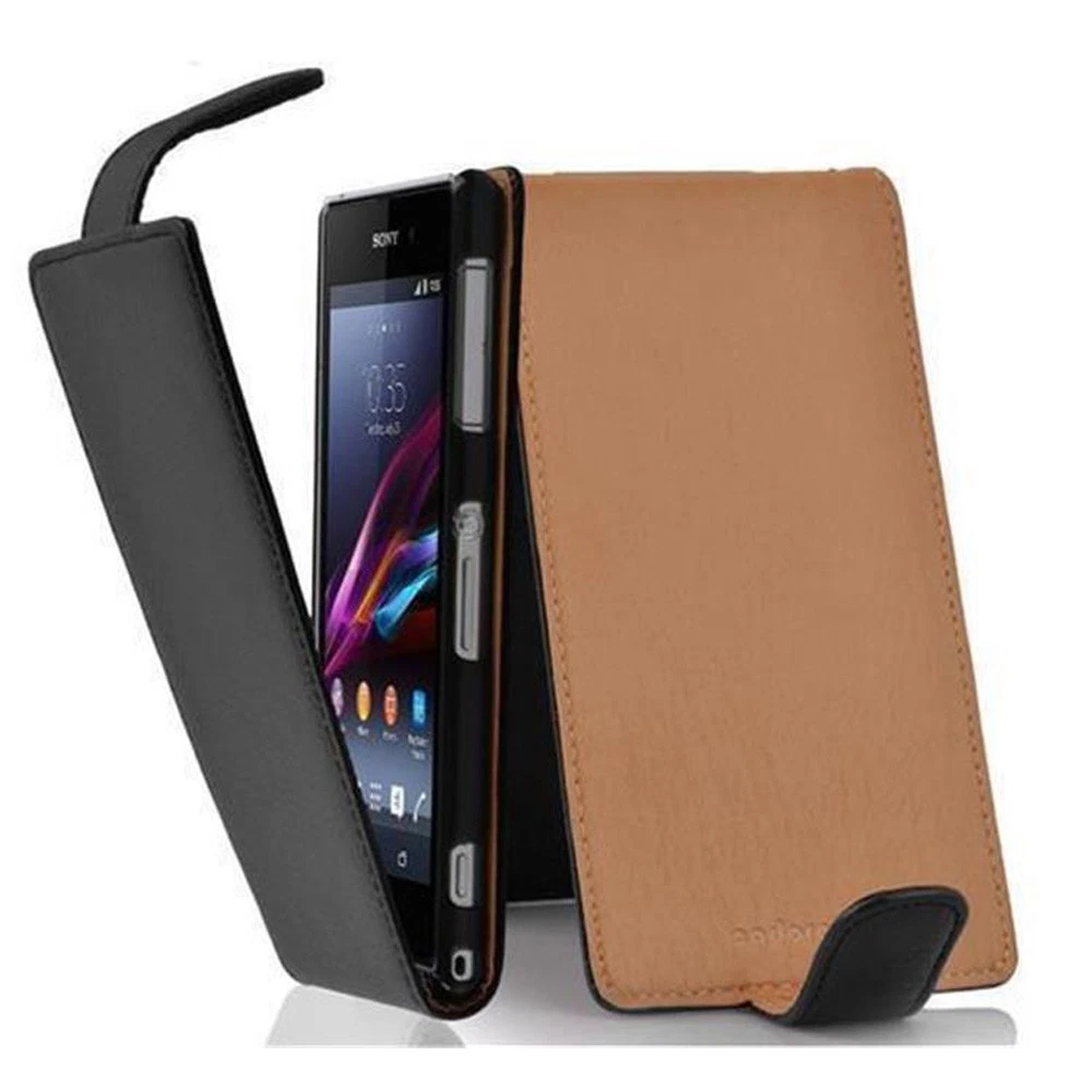 Custodia In TPU Morbida Per Sony Xperia Z1 Compact - Cover Antiurto Sottile Trasparente (Nero)