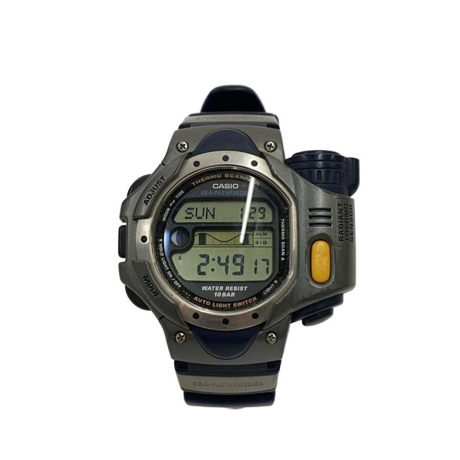 Casio Thermo Scanner Sea Pathfinder Digital Watch Spf-10 Battery