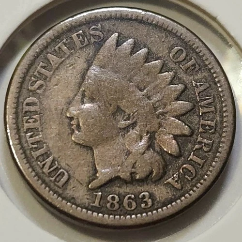 1863 CN Indian Head Cent - VG