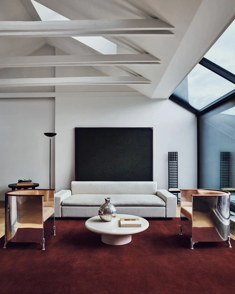 Hand-Tufted Wool Rug 9x12ft- Nordic Knots Grand Deep Wine Rug, Handmade Area Rug - Image 3 of 4