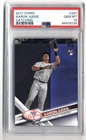 2017 Topps Baseball AARON JUDGE New York Yankees (RC) #287 Catching PSA 10