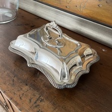 Silver Plate Entree Serving Dishes With Covers vintage antique