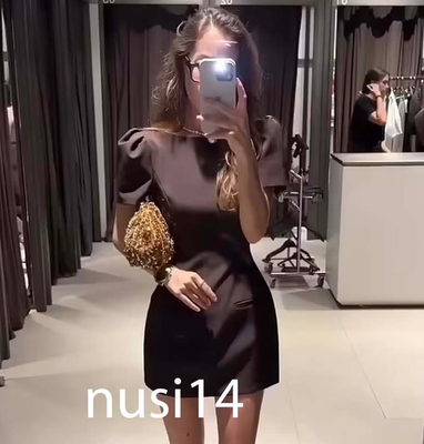 open lace back dress Embellished Bandeau Cowl-Waist Mini Dress in Gold - 8 main image 1