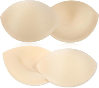 2 Pair Push Up Bra Inserts Pads Removable Breast Enhancers Sponge Cups A/B Cup