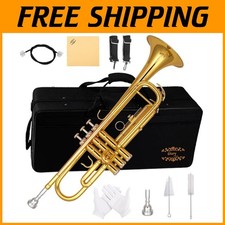 Glory Bb Trumpet for Students  Professionals - Includes Case  Gloves - Gold