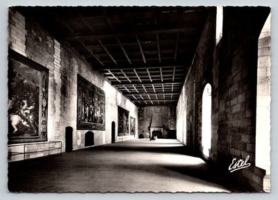 Avignon Palais des Papes Salle des Grands Festins RPPC Postcard Estel