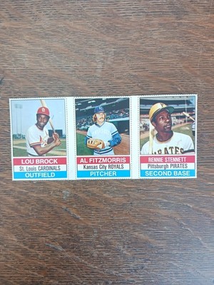 1976 Hostess 3-Card Panel Baseball Cards incl. Hall of Famer Lou Brock
